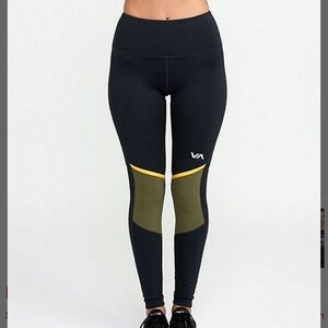 RVCA Levels Women's Black and Olive Leggings